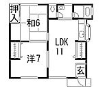 賃貸戸建　亘理町字鳥居前　鳥居ホームC棟　家賃53,000円　間取2LDK　平屋建 画像1